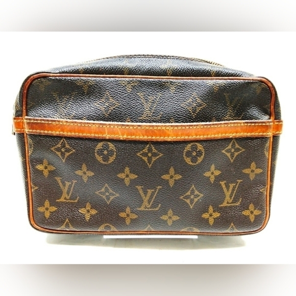 Authentic Louis Vuitton Monogram Compiegne 23 Clutch Hand Bag - Picture 1 of 7